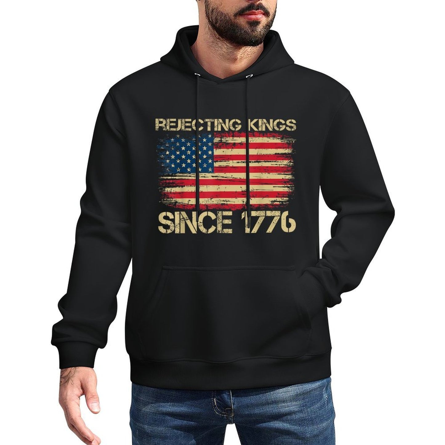 Rejecting Kings Since 1776 American Vintage Shape Retention Hoodie