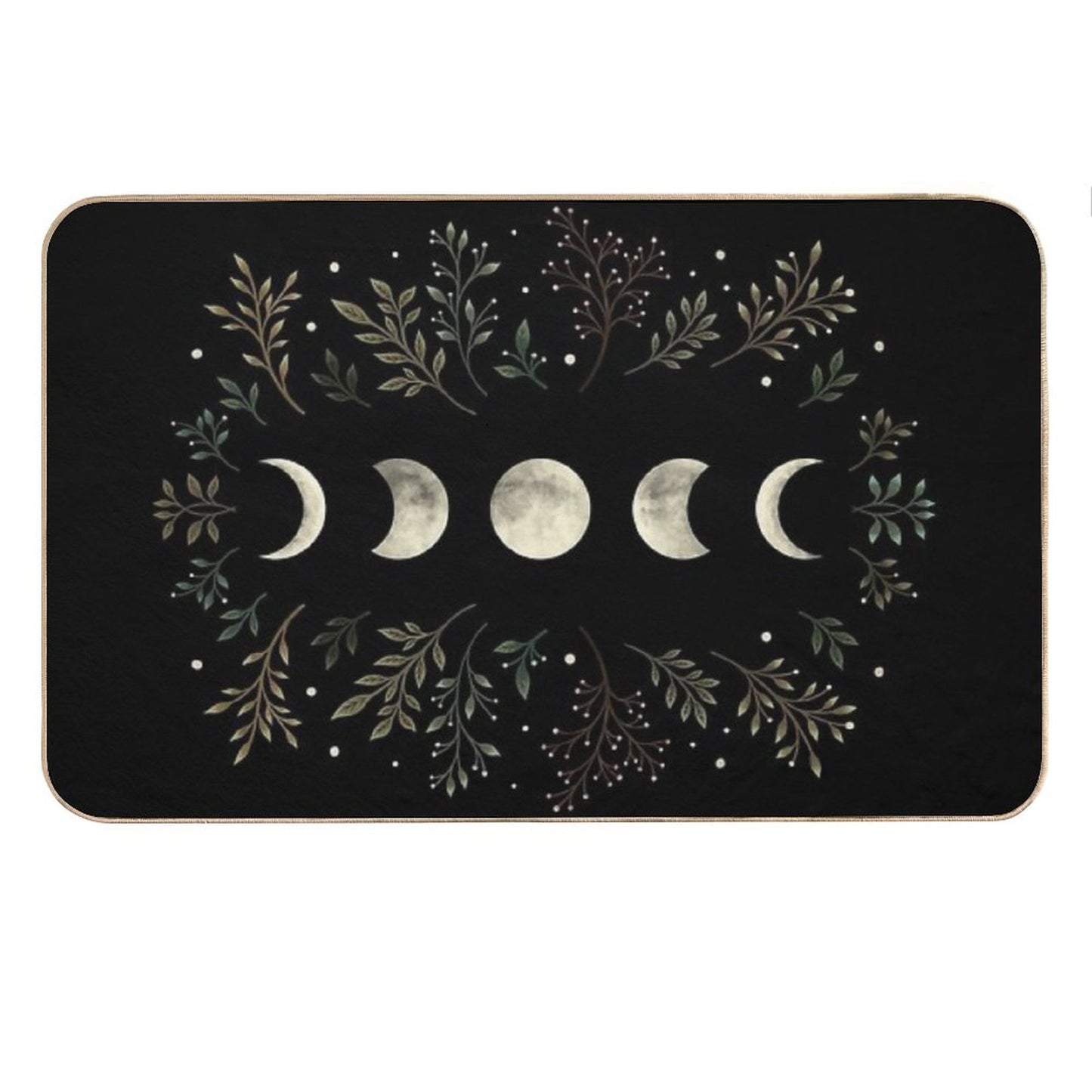 Moonlit Garden-Olive Green Bath Mat