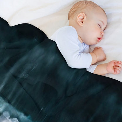 Wave in Motion - Ocean Photography Throw Blanket