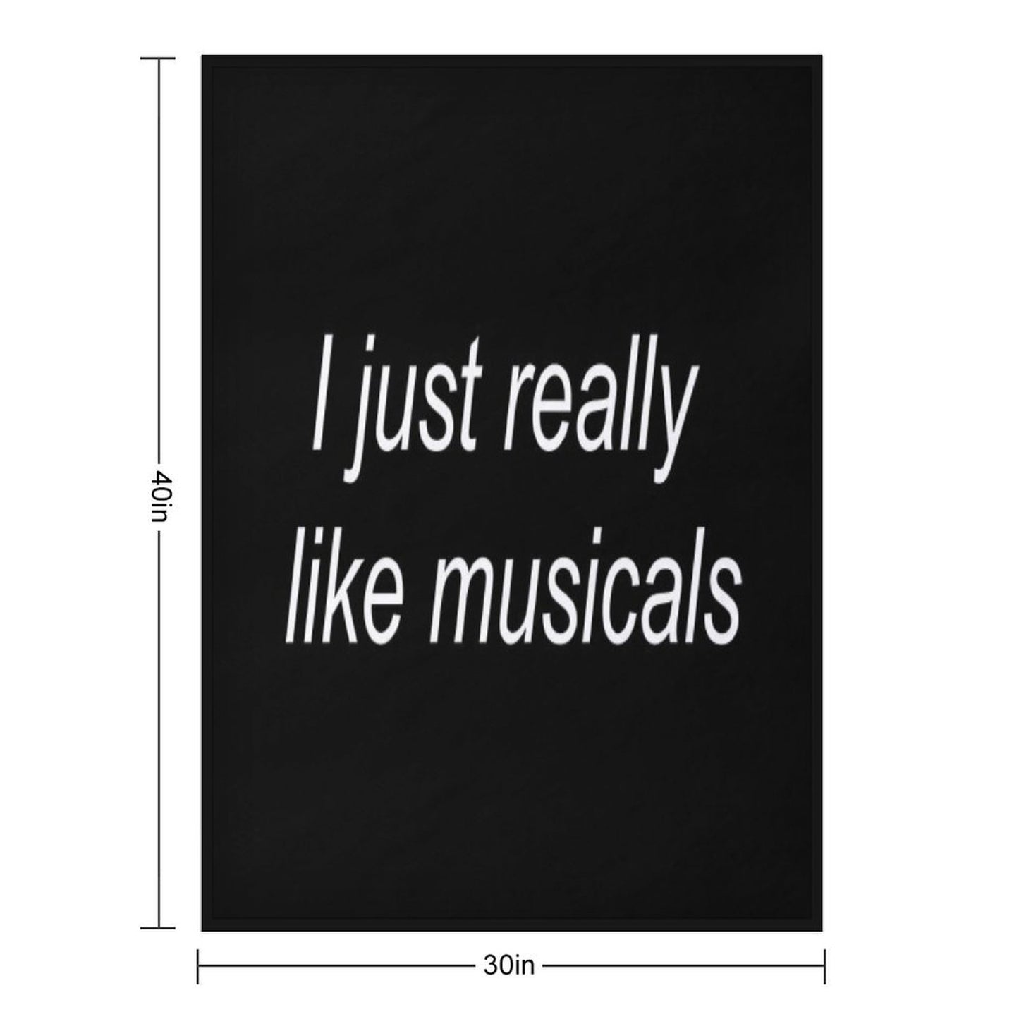 I Just Really Like Musicals Throw Blanket