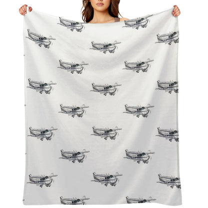 Cessna 172 N72ST Throw Blanket