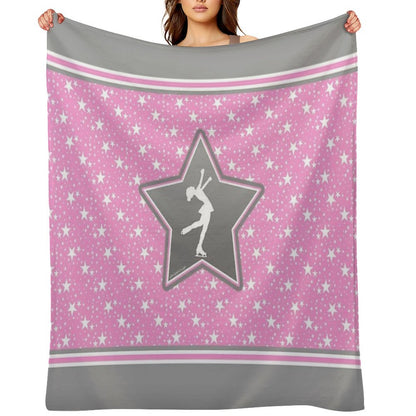 Figure Skating Among The Stars Throw Blanket