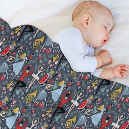 Clara's Nutcracker Ballet Repeat by Robin Pickens Throw Blanket