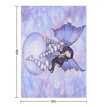 Bubble Rider Throw Blanket