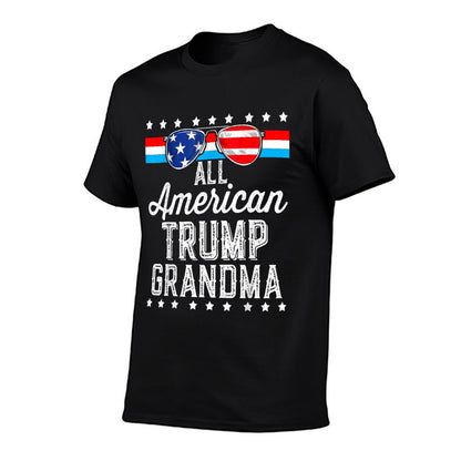 All American Trump Grandma American Flag Sunglasses Trump T-Shirt
