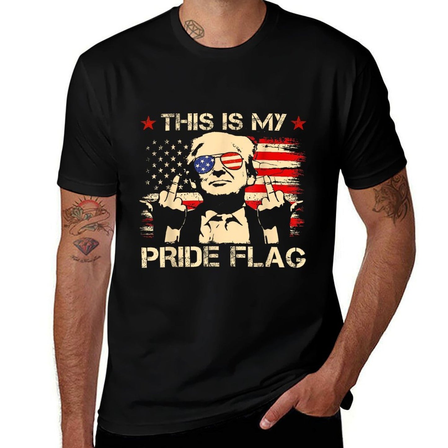 This Is My Pride USA American 4th Of July Patriotic  Graphic-printed T-Shirt