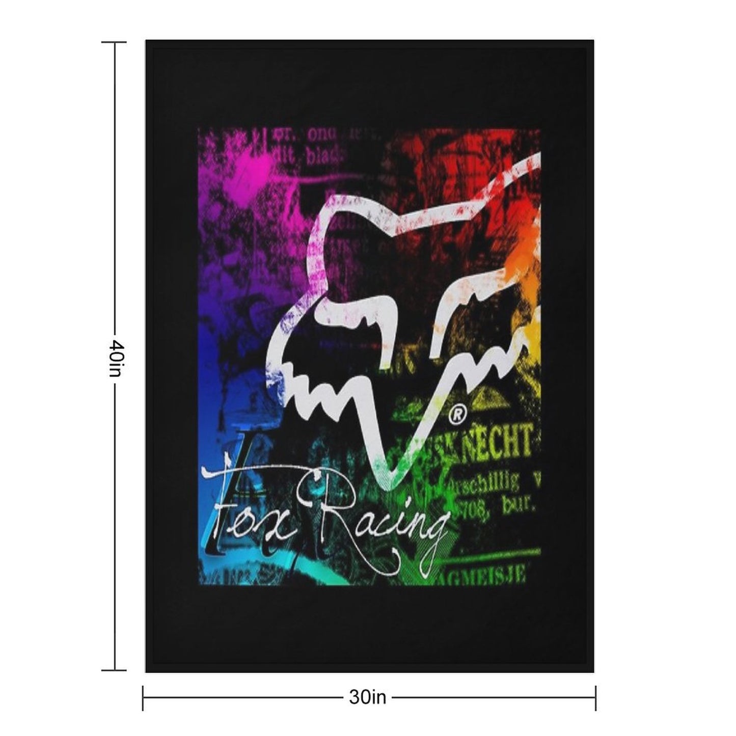 Paint Splatter Racing Merch Braap Mixed Colors Throw Blanket