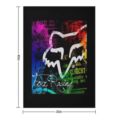 Paint Splatter Racing Merch Braap Mixed Colors Throw Blanket