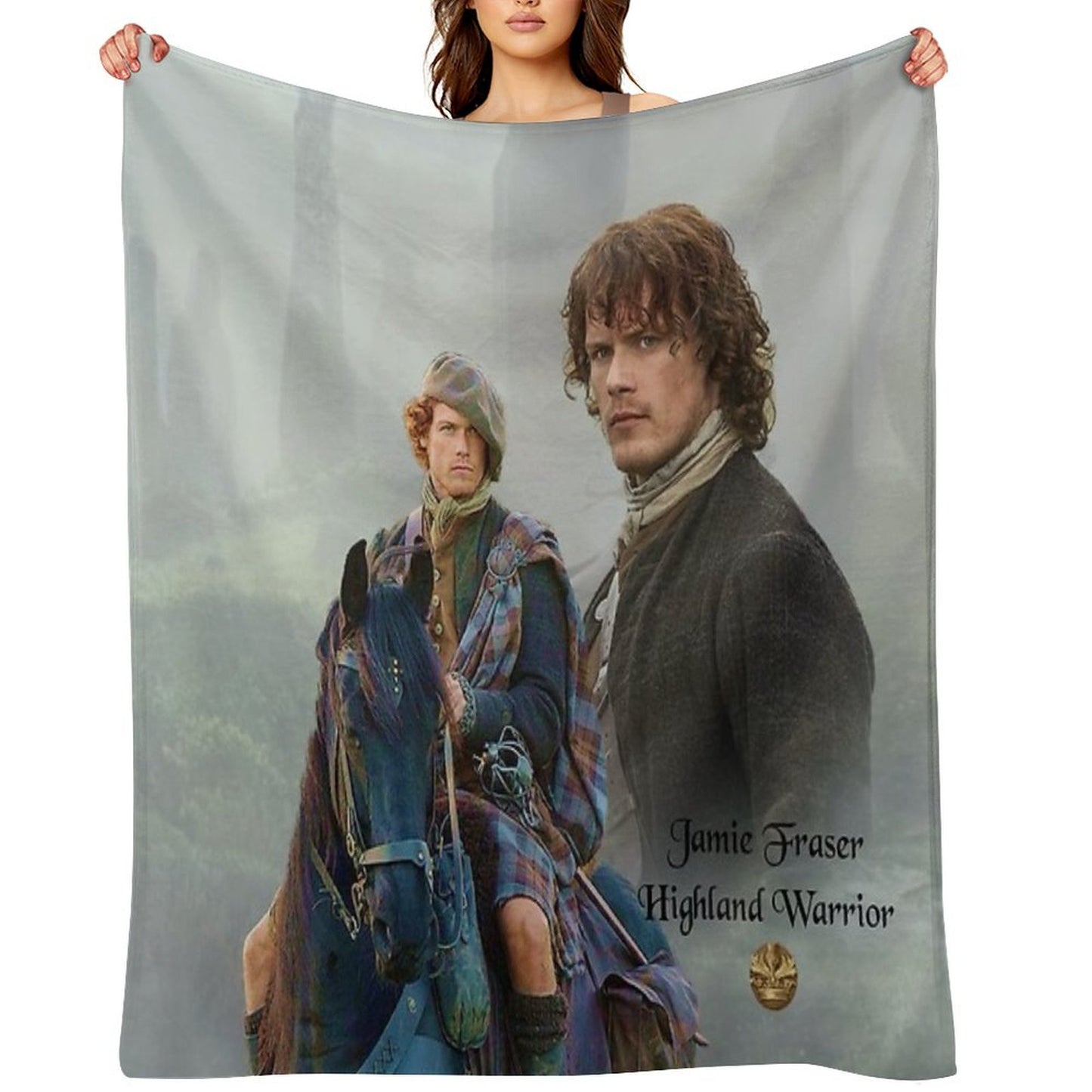 Jamie Fraser-Highland WarriorOutlander Throw Blanket