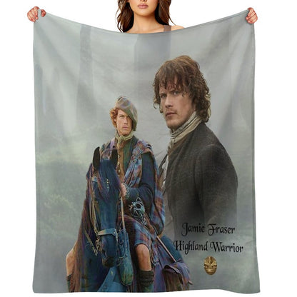 Jamie Fraser-Highland WarriorOutlander Throw Blanket