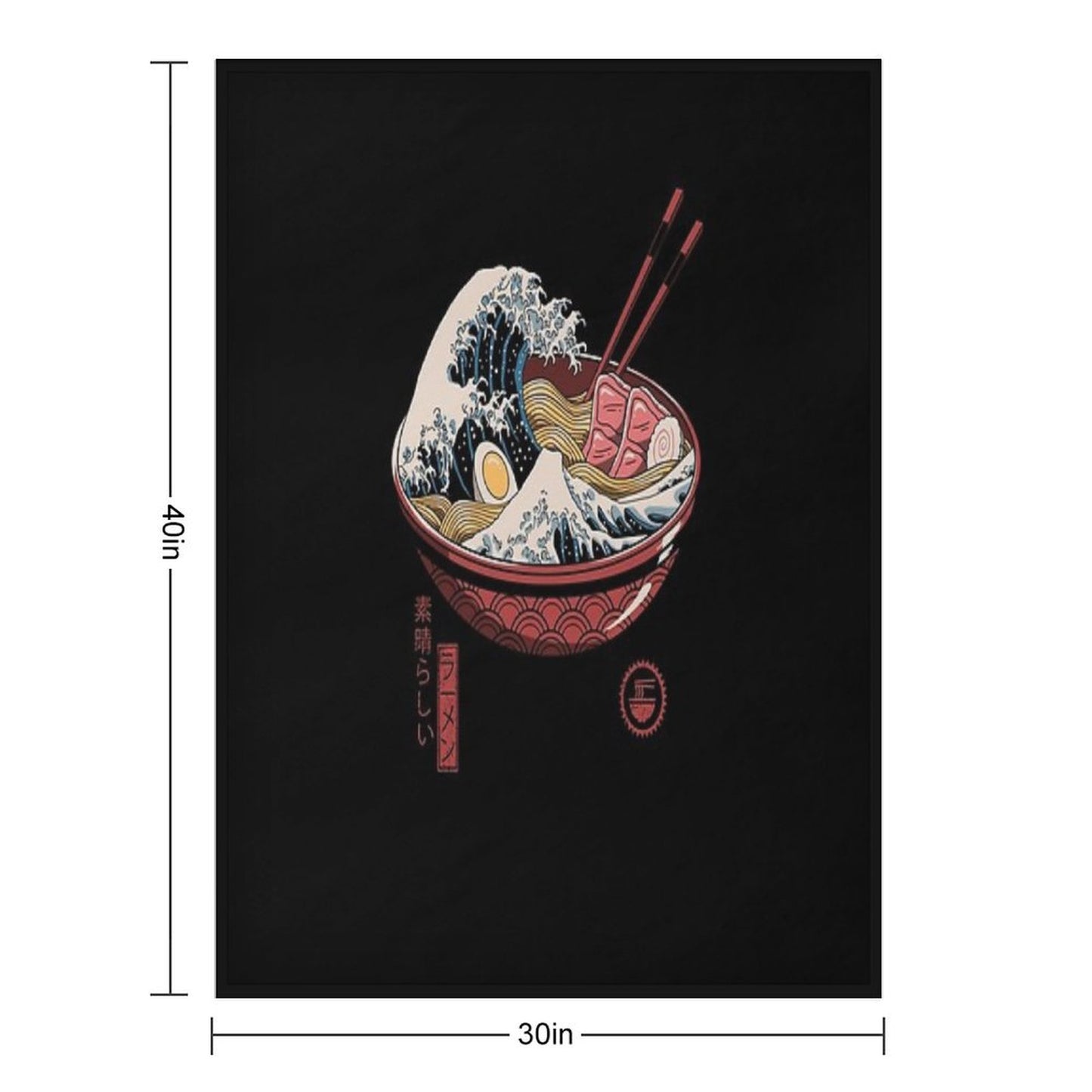 Great Ramen Wave Throw Blanket