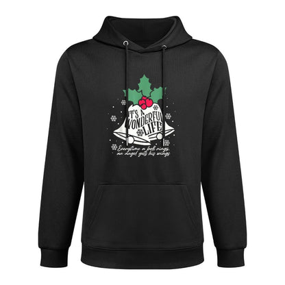 Its A Wonderful Life Every Time A Bell Rings Christmas Bell Medium-Weight Fabric Hoodie