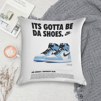 Poster Nike Air Jordan 1 University Blue Soft High-Density Material Throw Pillow