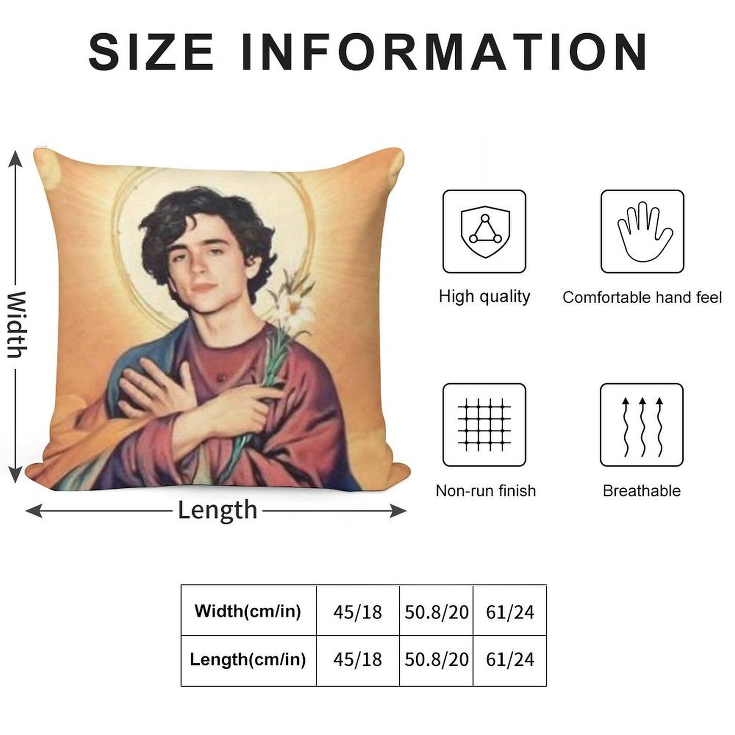 Timothee Chalamet Saint Soft Skin-Friendly Throw Pillow