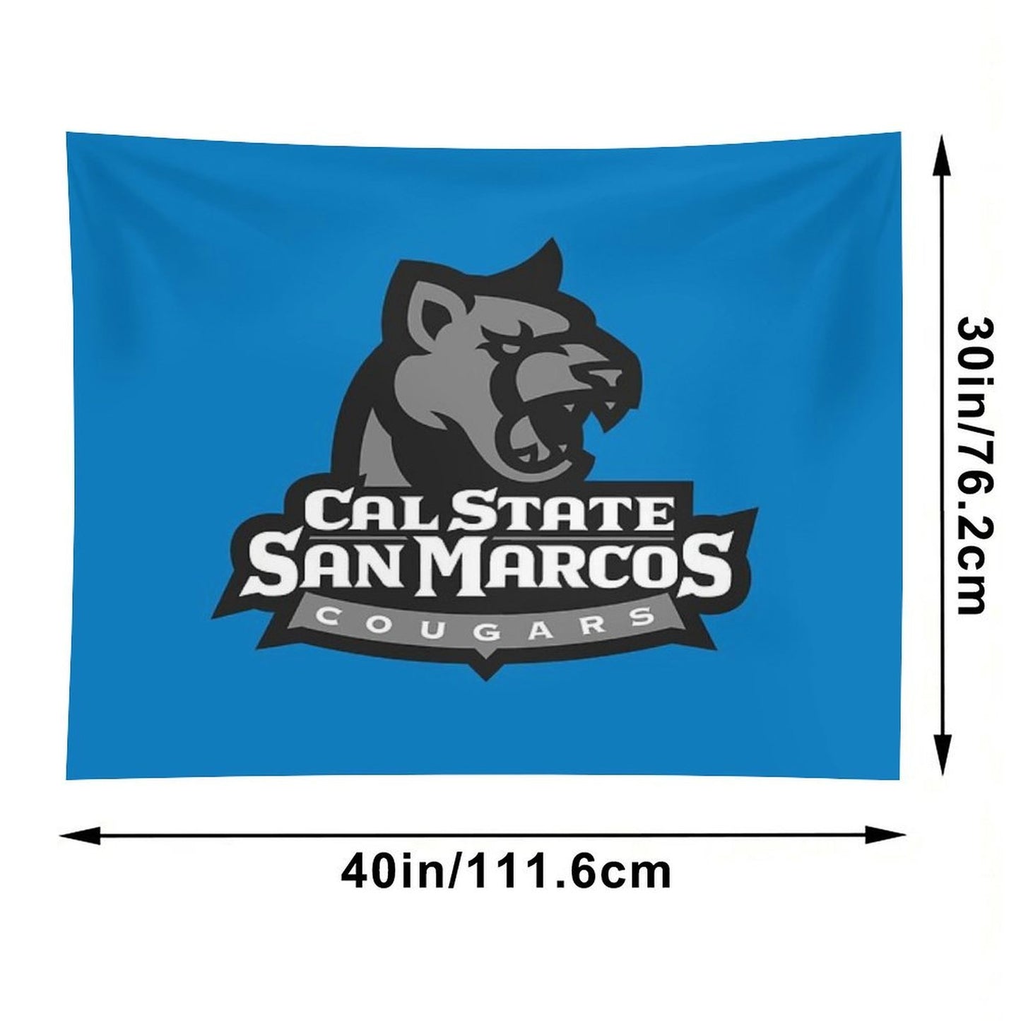 San Marcos Black Cougar Tapestry