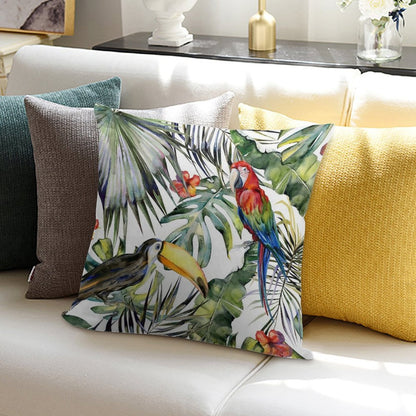 TROPICAL JUNGLE Soft Bedroom Essential Throw Pillow