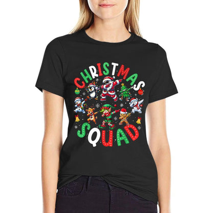 2025 Christmas Tree Lights Dabbing Santa Xmas Boys Men Kids Comfortable T-Shirt
