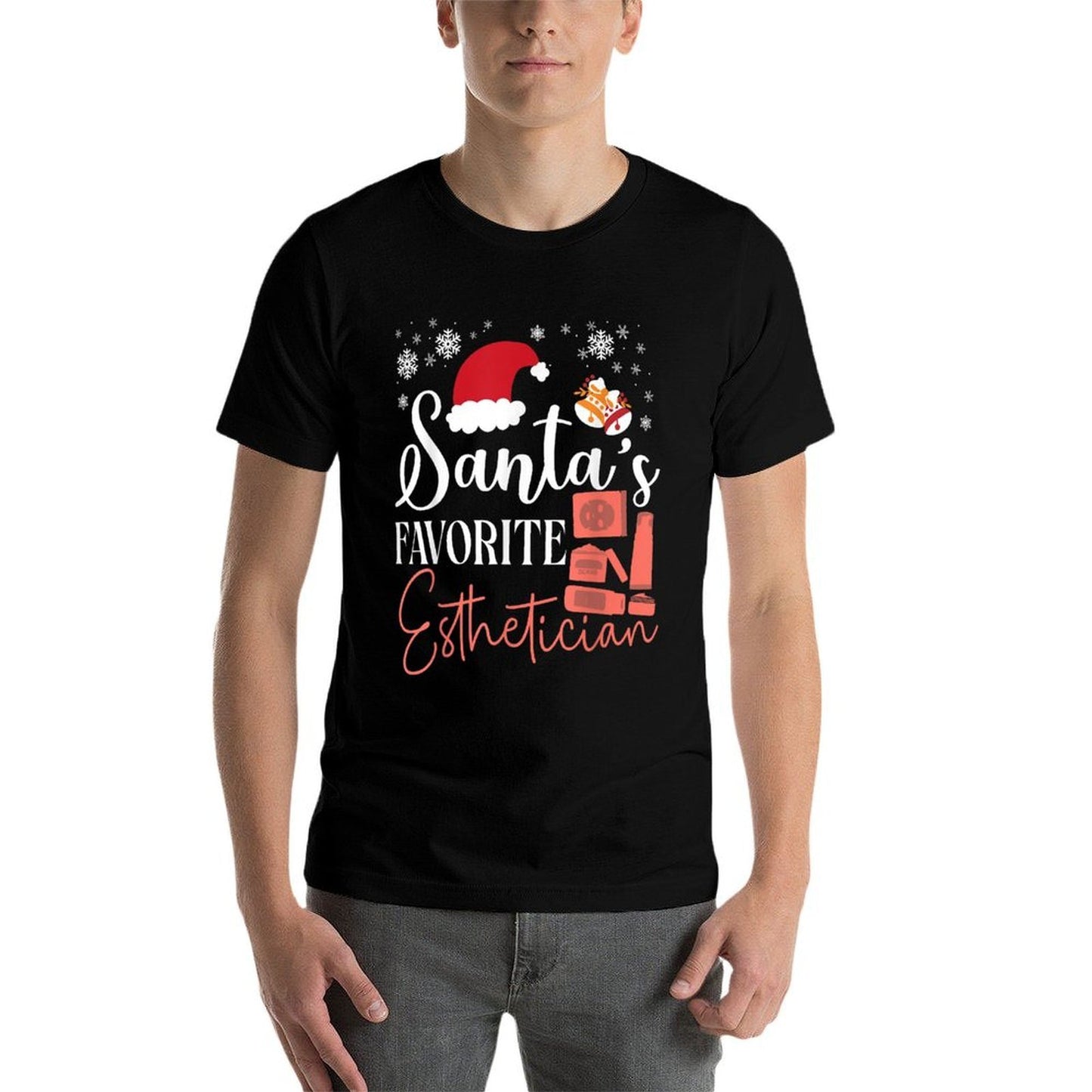 Cute Licensed Esthetician Skincare Beautician Christmas  Relaxed-fit T-Shirt