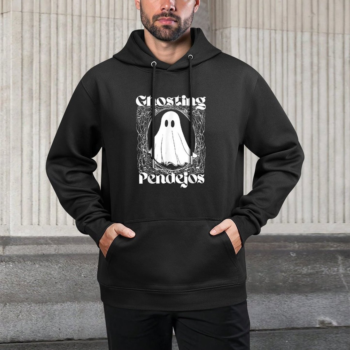 Ghosting Pendejos Funny Mexican Ghost Halloween Hispanic Relaxed Fit Hoodie
