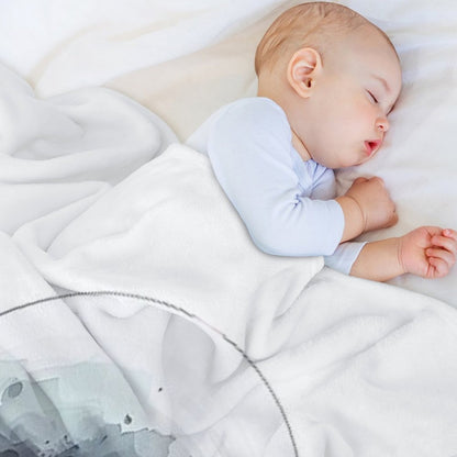 Porsche on Wheels of Fire Throw Blanket