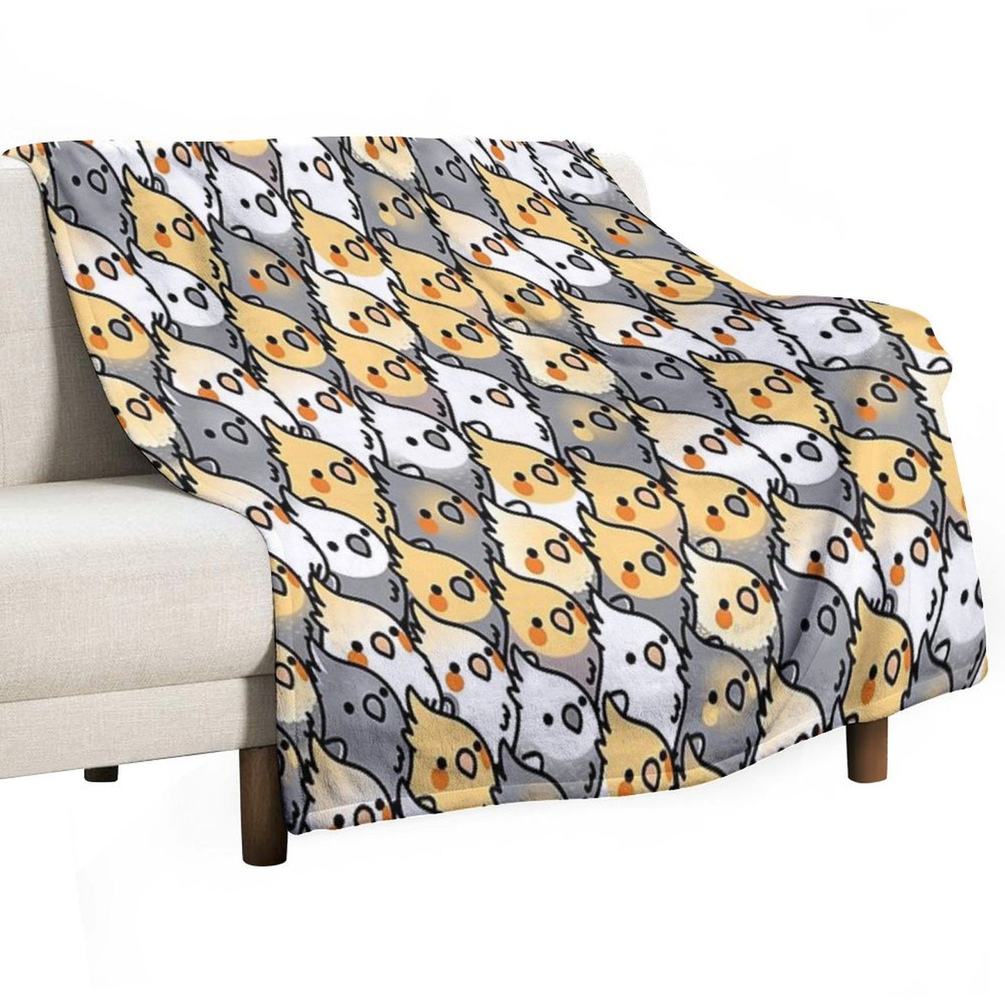 Chubby Cockatiel Party Throw Blanket
