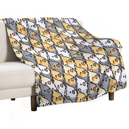 Chubby Cockatiel Party Throw Blanket