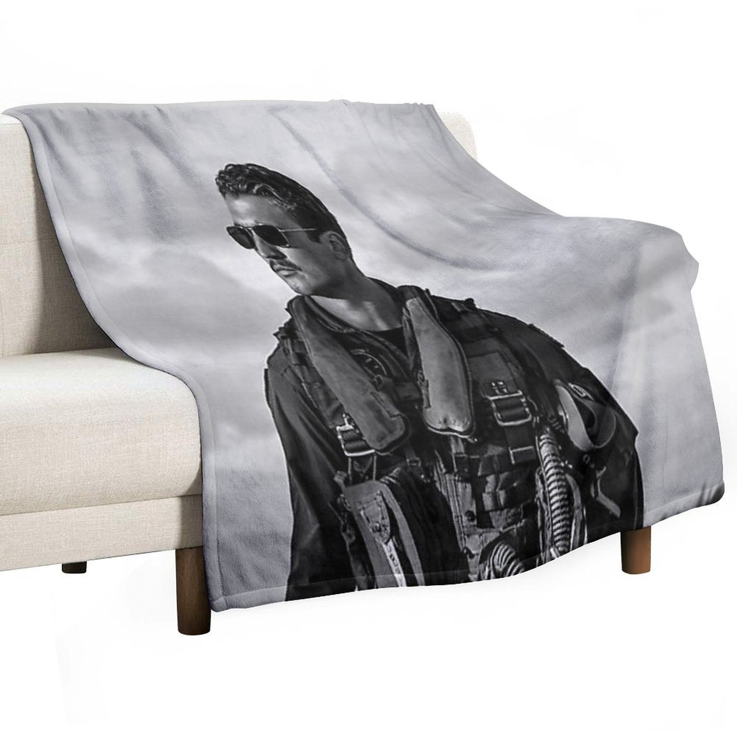 Miles B&W Throw Blanket