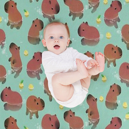 Capybath Time Throw Blanket