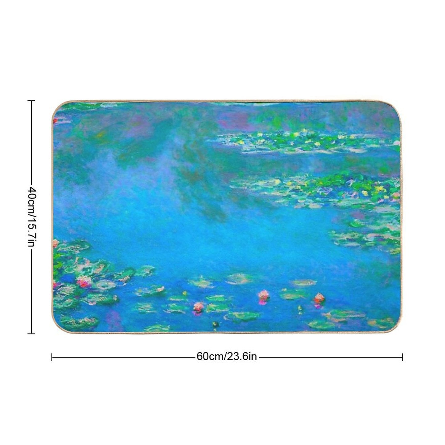Claude Monet - Water Lilies,blue Water Lilies ,No.2, Bath Mat