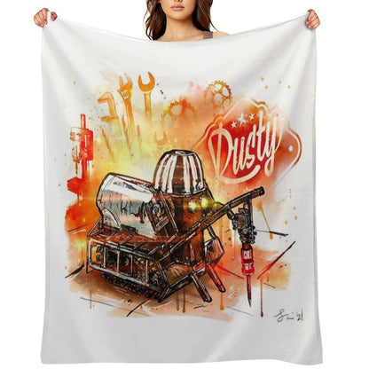 Rusty Art Throw Blanket