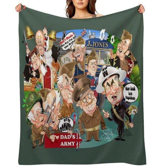 Dads Army Collective Throw Blanket