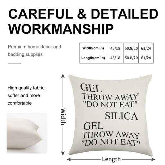 Silica Gel Linen Throw Pillow Cover