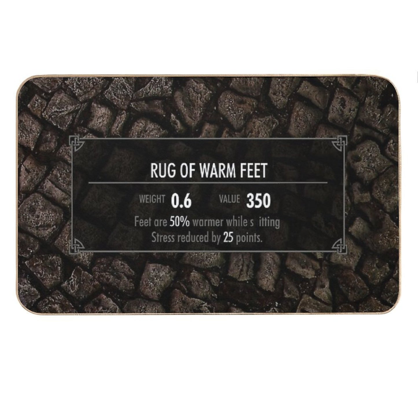 Skyrim Elder Scrolls - Bathroom Toilet Floor Rug Equipment Bath Mat