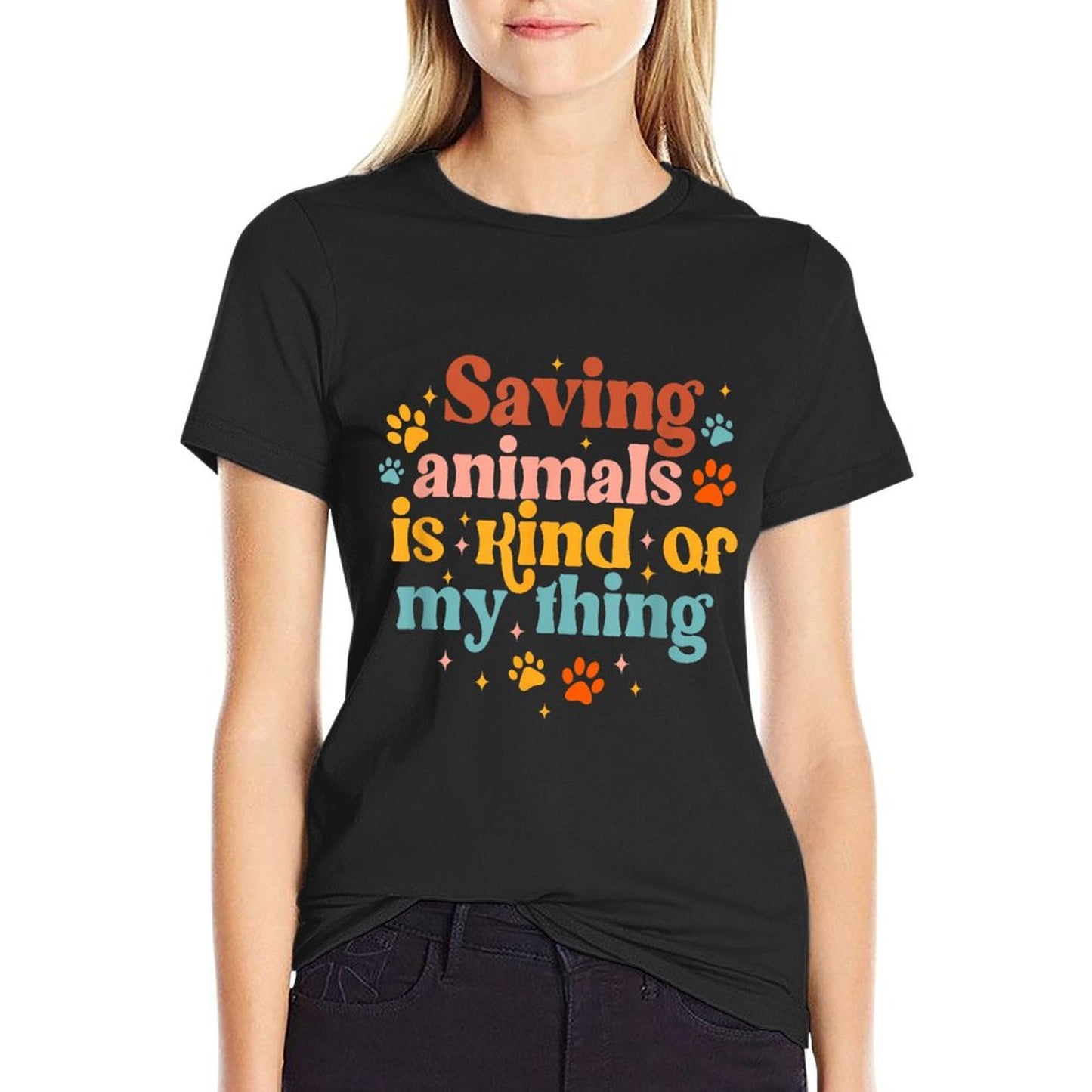 Saving Animals Is Kind Of My Thing Dog Rescuer Animal Rescue T-Shirt