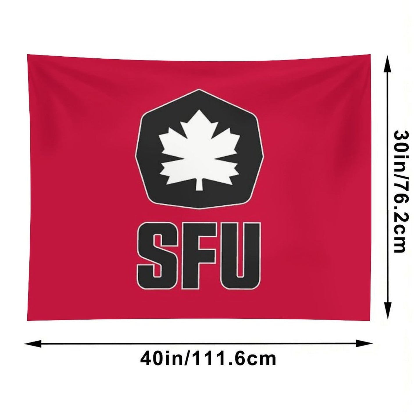 SFU Athletics Black White Tapestry