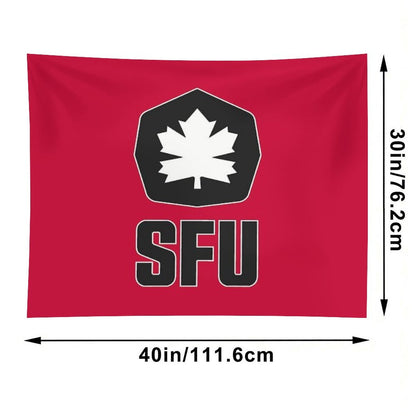 SFU Athletics Black White Tapestry