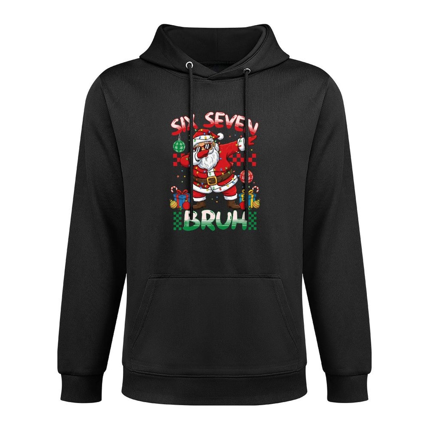 67 Six Seven Bruh Meme Christmas Funny Dabbing Santa Xmas Premium Tri-Blend Breathable Fabric Hoodie
