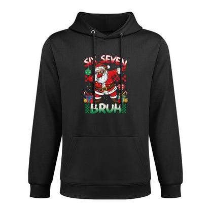 67 Six Seven Bruh Meme Christmas Funny Dabbing Santa Xmas Premium Tri-Blend Breathable Fabric Hoodie