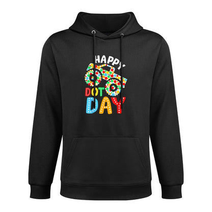 Happy Dot Day Monster Truck Polka Dotted Boys Kids Customizable Surface Hoodie