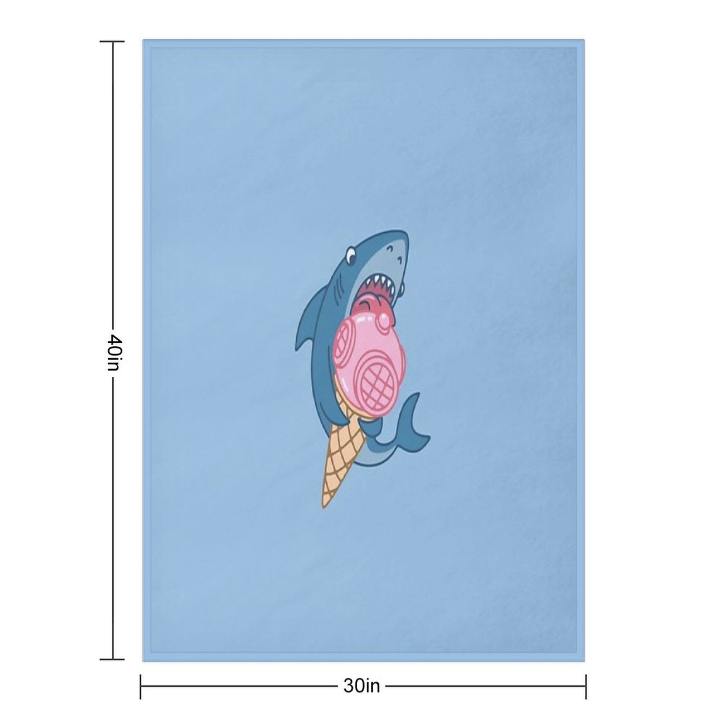 SHARK AND ICE CREAM Throw Blanket