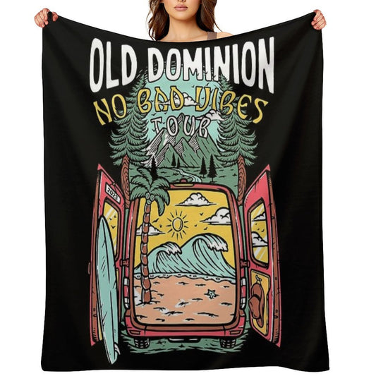 No Bad Vibes Tour 2023 Throw Blanket