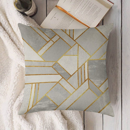 Gold City Linen Throw Pillow Cover