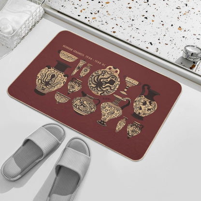 Late Minoan Ceramics  Repositionable Bath Mat