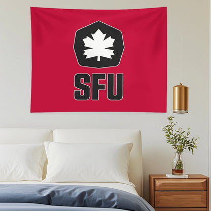SFU Athletics Black White Tapestry