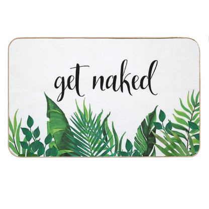 Get Naked, Tropical Jungle, Fun Bathroom Art Bath Mat