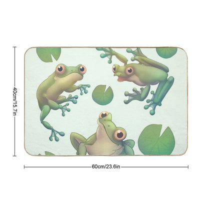 Tree Frog Pattern Bath Mat