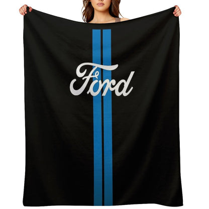Retro Ford Stripes Throw Blanket