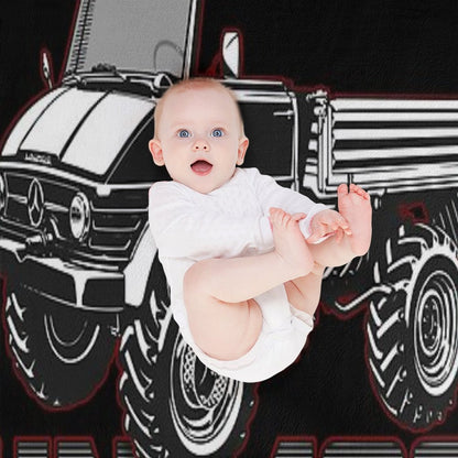 THE GREAT UNIMOG (UNIversal-MOtor-Gerät) - on Black Throw Blanket