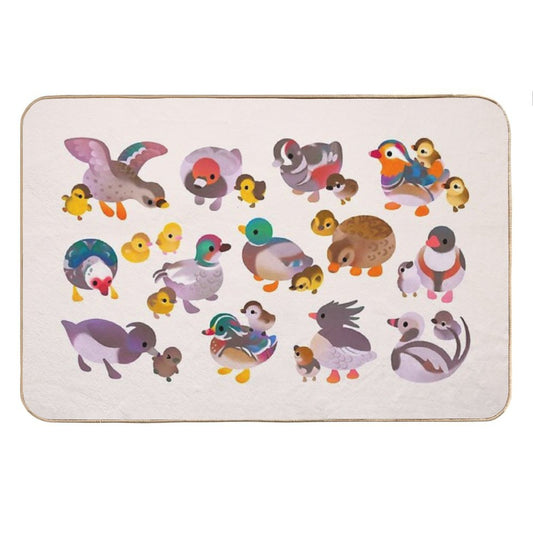Duck And Duckling Bath Mat