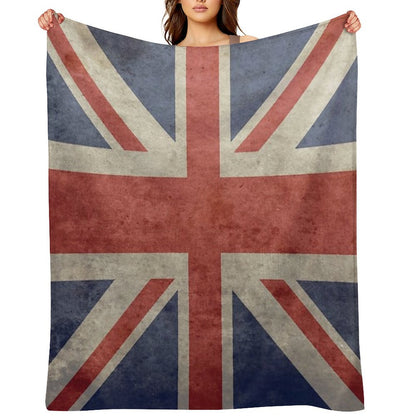 Union Jack Throw Blanket - Warm Winter Blanket with UK Flag Throw Blanket